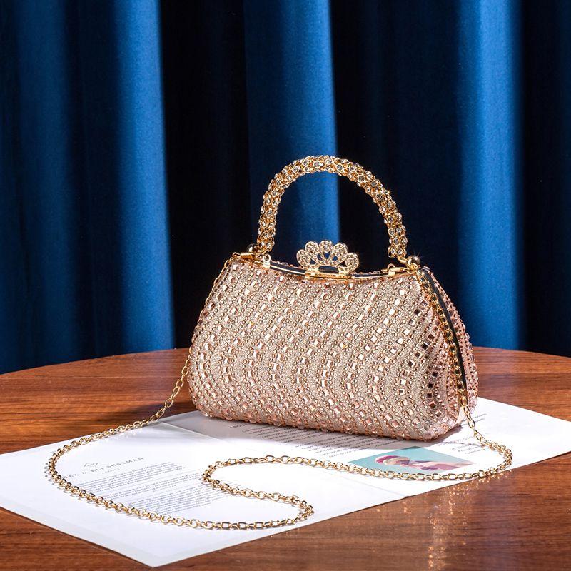 Сумка для ужина Charm Socialite Diamond Studded 2025 New Sweet Handheld Chain Shoulder Bag