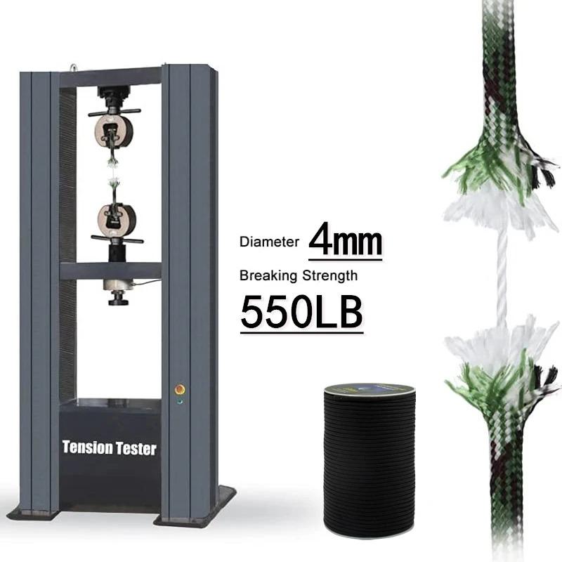 Multi Functional 7 Cores Paracord Rope 5 M Dia.4mm Cord for Outdoor Camping Survival Lanyard Parachute Hiking Tent Accessories