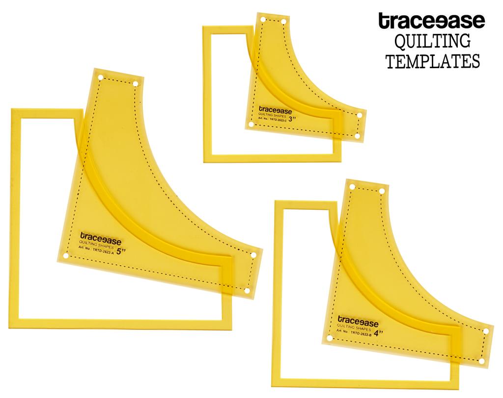 Traceease Набор трафаретов для лоскутного шитья Drunkard's Quilting Template Stencils Set of 3, 3"/4"/5" дюймов DIY Sewing Quilt лоскутные шаблоны для лоскутного шитья-T9