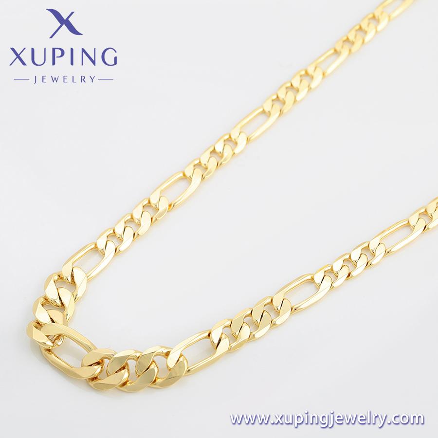 S00113589 Xuping14K Gold Color Premium Texture Hip Hop Cuban Chain Environmental Copper Heaviness Chain Jewelry Set