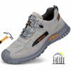 Summer Work Shoes with Protection Construction Site Breathable Mesh Safety Shoes Anti Puncture Anti Slip Steel Toe Work Boots