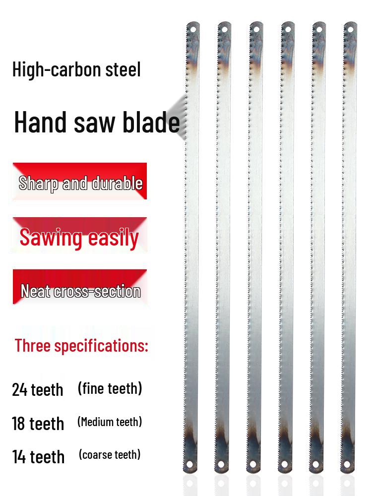 Hand Hacksaw Blade - High Hardness Manganese Steel for Woodworking and Metal Cutting