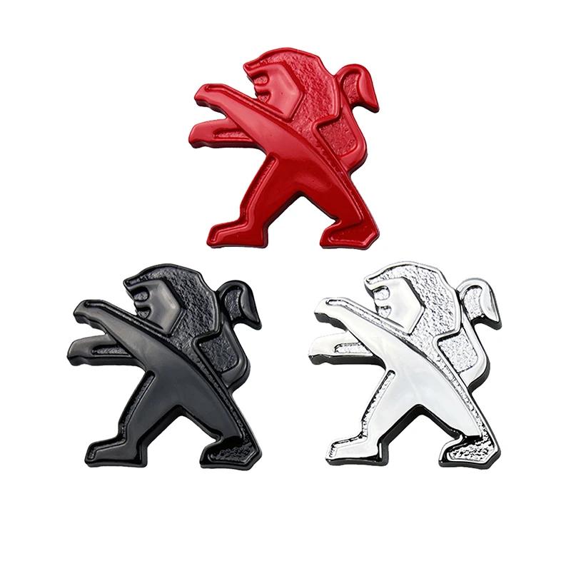 For Peugeot Logo 308 407 408 508 2008 3008 4008 5008 107 208 301 306 Alloy Car Steering Wheel Center Emblem Sticker Decoration