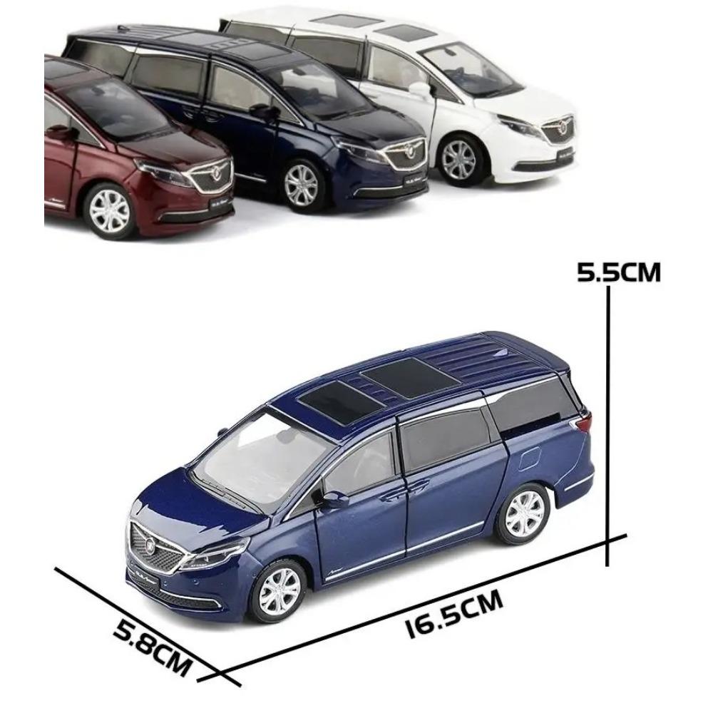 1/32 Buick GL8 ES Avenir Игрушечная модель автомобиля Литой металлический сплав MPV Миниатюрный автомобиль Звук и свет Коллекция Подарок для мальчиков