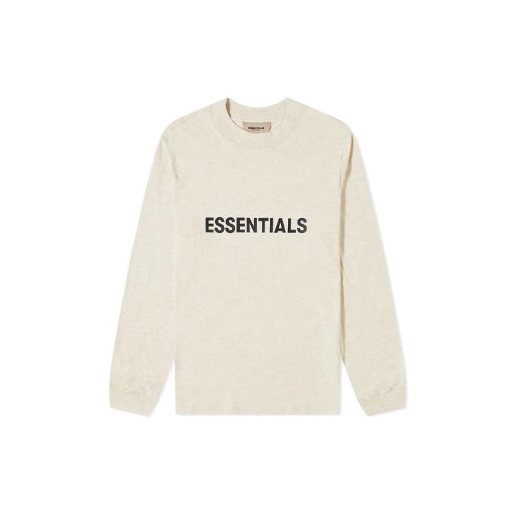 Fear Of God Essentials SS20 T-Shirts Men's Cream Crew Neck Moderate Straight Fit FOG-SS20-286