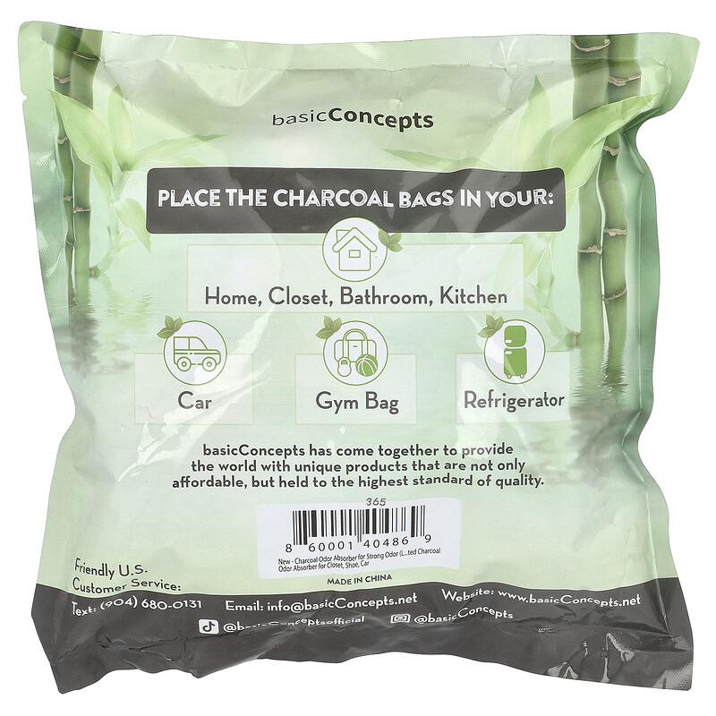 Bamboo Charcoal, Odor Absorbing Bags, 6 Pack