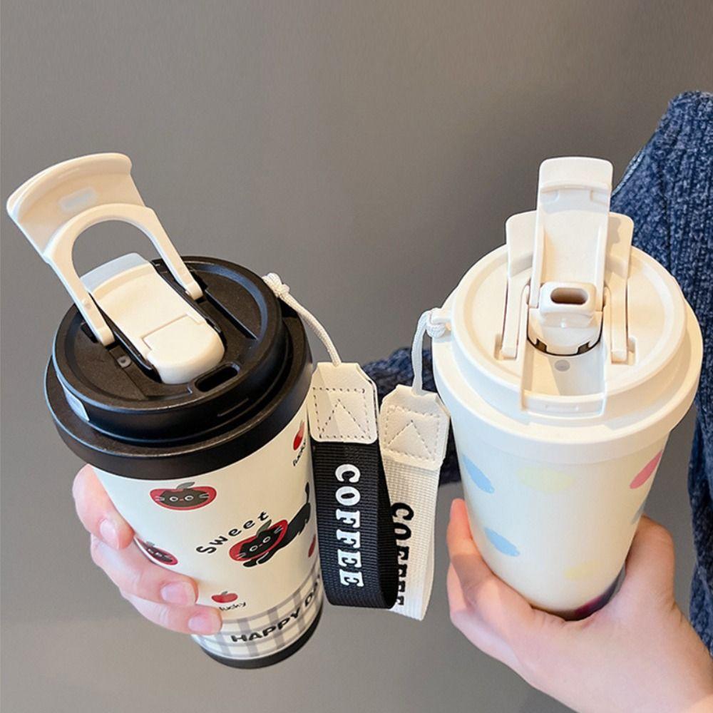 550ml Thermal Cup Stainless Steel Vacuum Flasks Cute Travel Coffee Cup