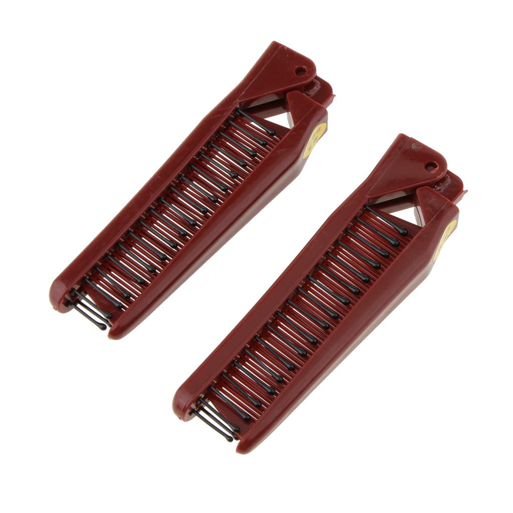 Fine Teeth Folding Hair Comb Portable Plastic Travel Comb with Functional Design for Home and Salon Use