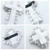 Y2K Distressed Look Cross Hair Clip Lolita Punk Gothic Hairpin Lace Crosses Hair Clip  Girls