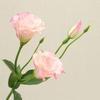 Silk Petals Eustoma Artificial Flowers 3 Heads Faux Flower  Desktop Ornament