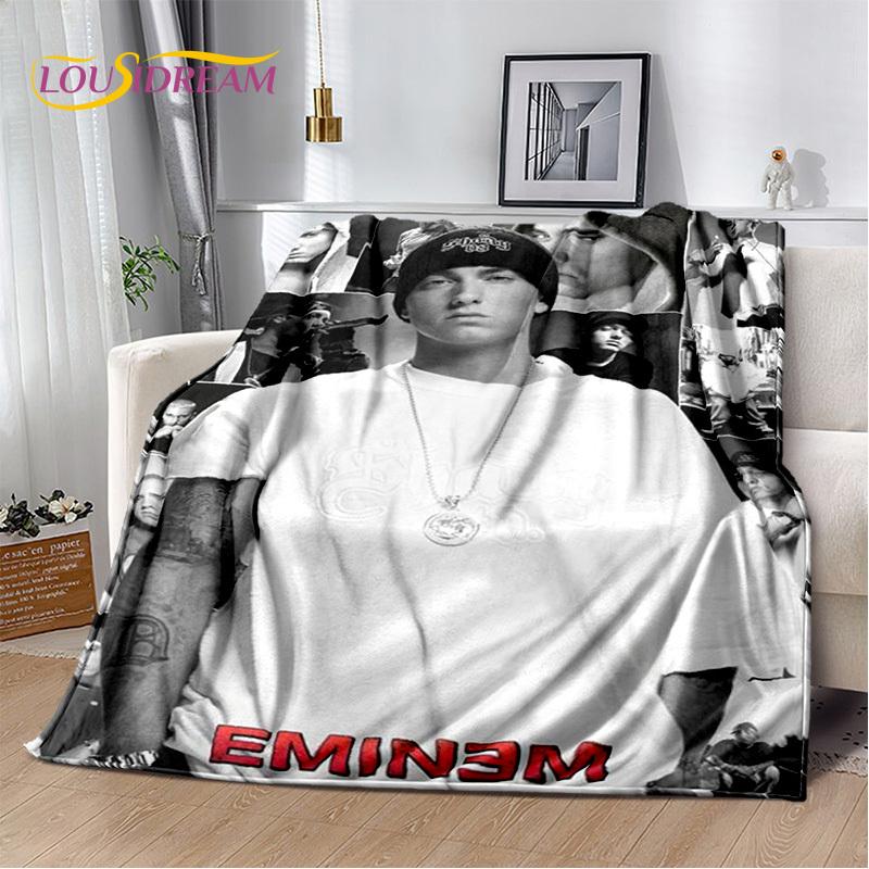 Плед с изображением рэперов Эминема и Тупака 2Pac, Хип-хоп Музыка, Бог Рэпа, Мягкий Плед для Дома, Спальни, Кровати, Дивана, Пикника, Путешествий, Подарок