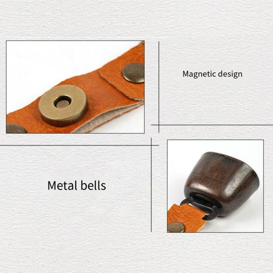 Уличный звонок-подвеска с громким чистым звуком для отпугивания медведей, искусственная кожа, легко крепится