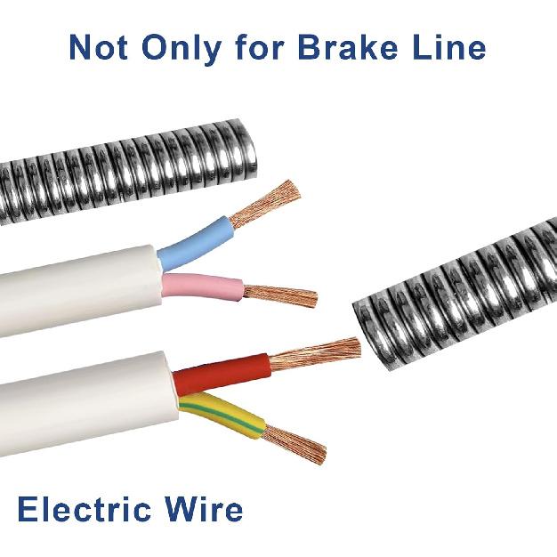 Brake Line Protector 3/16 Inch - 16 Ft Stainless Steel Premium Galvanized Guard Spring - Anti-Corrosion Gravel Shield For Truck, SUV, Off-Road