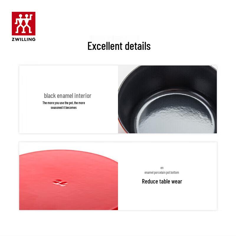 Zwilling 24cm Round Enamel Stew Pot