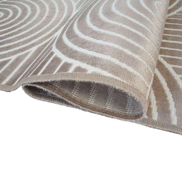 Tapis à relief moderne beige sable 160x230