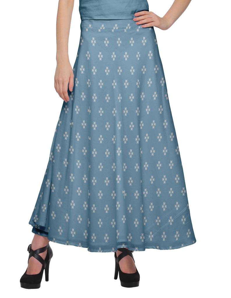 Moomaya Printed Maxi Skirt For Women Long Skirt For Girls Casual Wear
