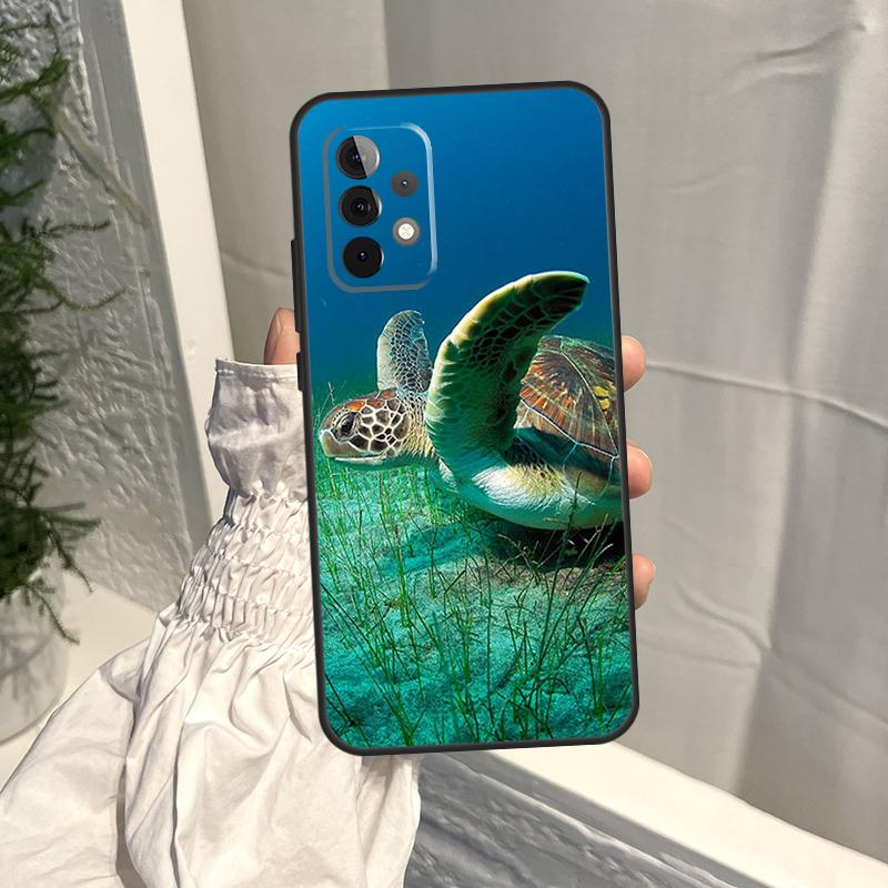 Милый мультяшный чехол-черепаха для Samsung Galaxy A35 A55 A15 A34 A54 A14 A56 A52 A53 A16 A26 A36 A32 A12 A33 A13 A17