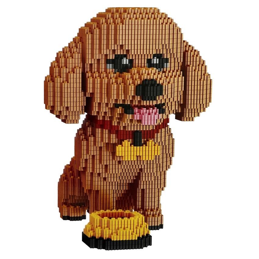 Lechuan Connection Конструктор Животные Пудель Собака Хаски Аукционные Фигурки Brinquedos для Детей Подарок Рождественский Подарок