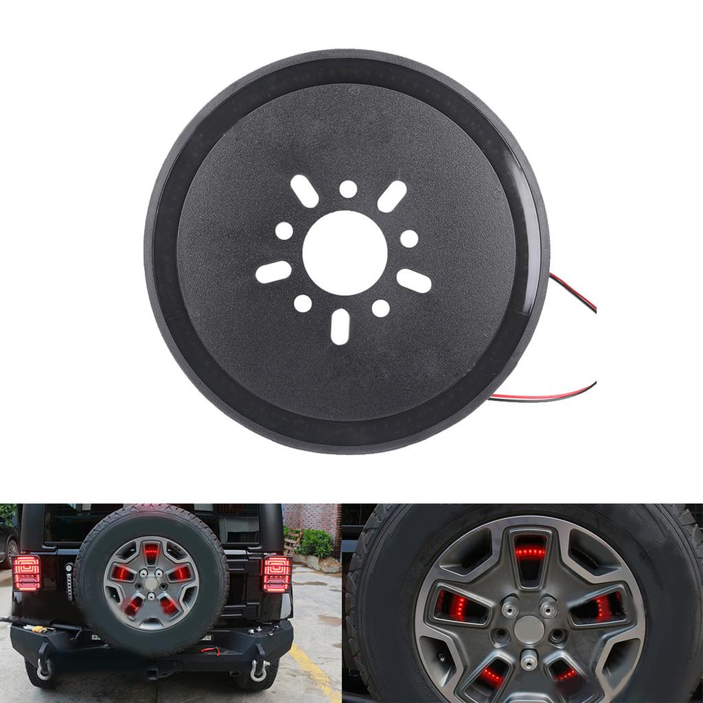 Spare Tire Brake Light for Wrangler JK 2007-2018 & JL/JLU 2018+ 3rd LED Rear Wheel Lights Third Tail Lamp