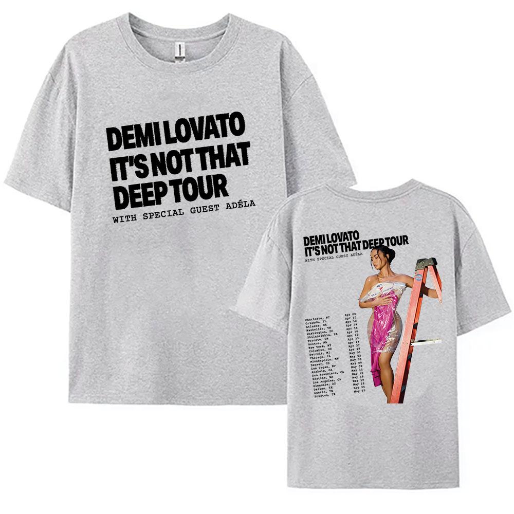ITS NOT THAT DEEP TOUR WITH SPECIAL GUEST ADLA Tshirts DEMI LOVATO Graphic Printing Tshirt Cotton Short Sleeve Women Clothing