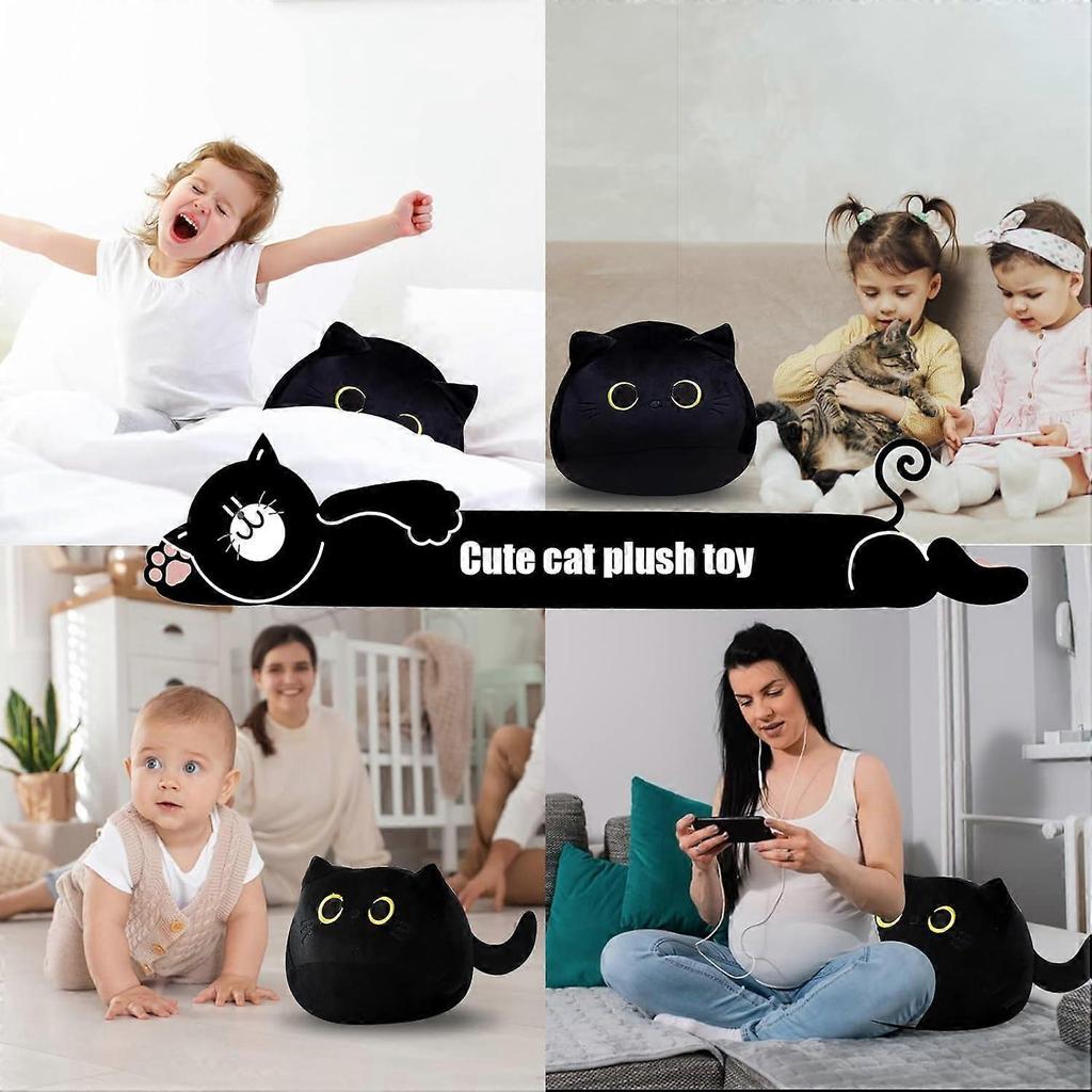 Black Cat Stuffed Animal Plush Toy Creative Cat Shaped Soft Pillow Toy 40CM - Christmas Gift