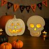 Pack 2 Citrouilles ou Têtes de Mort LED à Personnaliser – Décoration Halloween