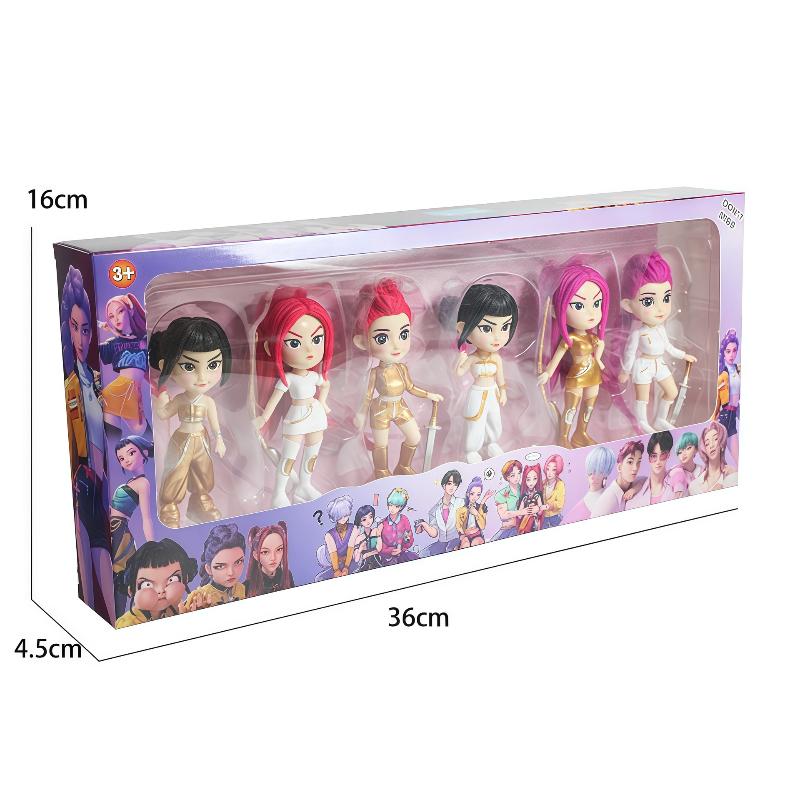 Kpop Demon Hunter Group Rumi Mira Zoe Pvc Doll Figure Toy Collectible Statue Model Desk Ornament Decorative Figurine For  Gift