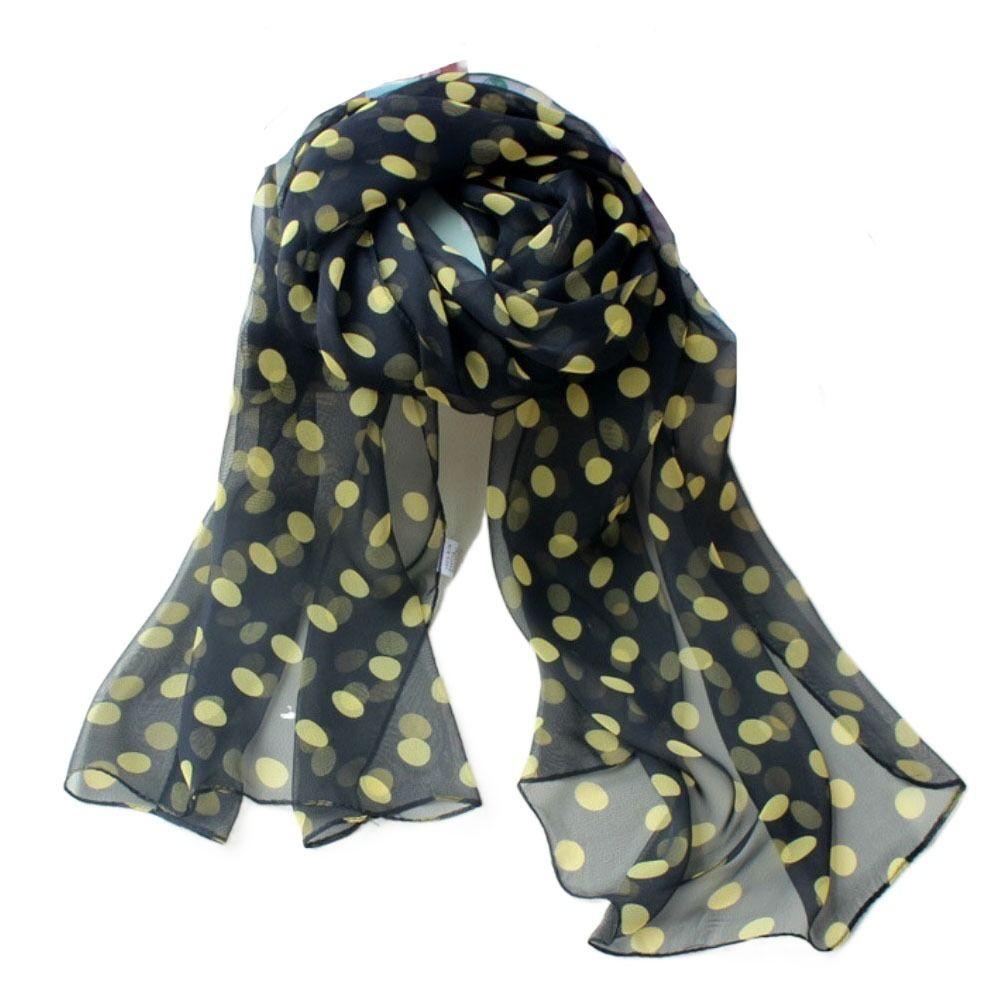 Wraps Chiffon Scarf Neckerchief Hijab Scarf Silk Scarf Polka Dot Scarf Ladies Women's Scarves Shawl