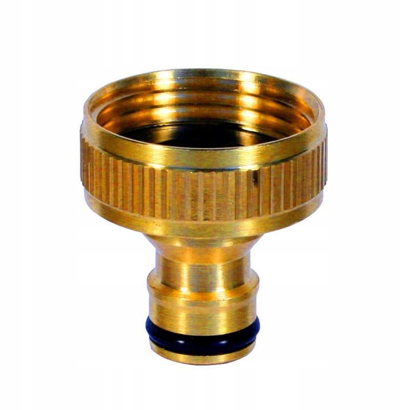 Connector with internal thread, brass, 1'