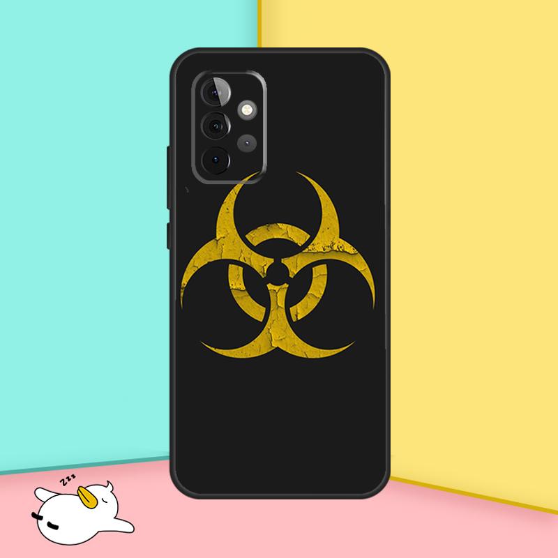 Чехол-логотип со знаком биоопасности для Samsung Galaxy A53 A33 A13 A12 A32 A52 A14 A34 A54 A15 A25 A35 A55 A71 A51