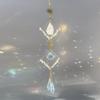 Crystal Suncatchers with Chain Rainbow Maker Crystal Prisms Decor Hanging Moon Wind Chimes for Home Garden Party Wedding Ornament Gift Mother