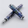 [Rachieva] Abalone Shell Fountain Pen, German-Made Fine Nib, Smooth Writing, Exquisite Luxury Pen Gift Set, Blue