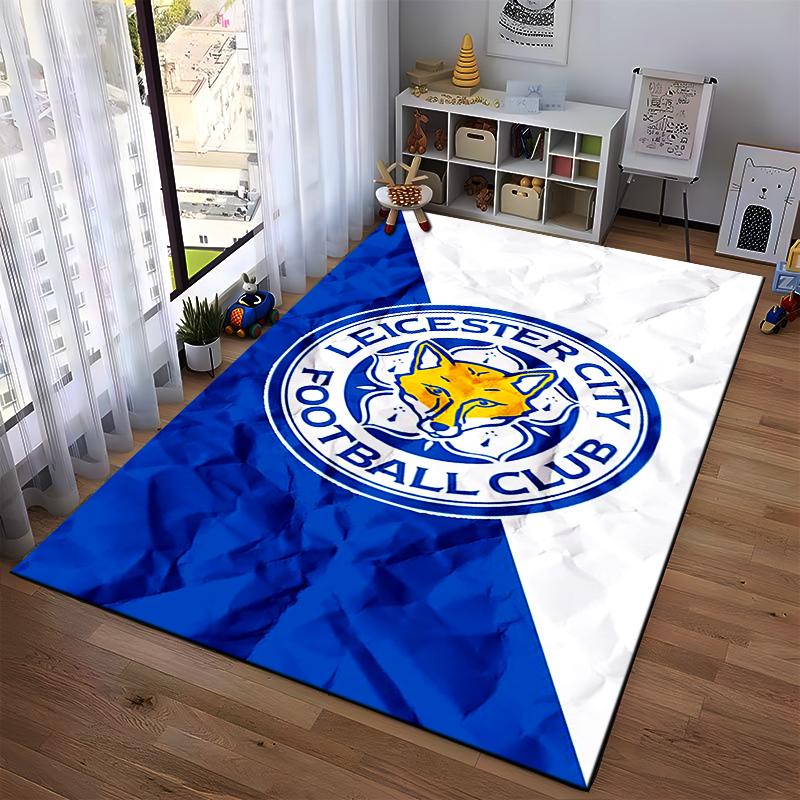 Leicester City FC Logo Rug Non-slip rug suitable for living room and bedroom sofas