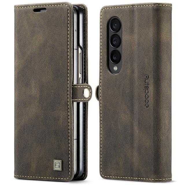 Кожаная сумка с полной защитой для Samsung Galaxy Z Fold 4 5g Fold4 Fold5 Fold 5 Zfold4 Zfold5, чехлы-кошельки с карманом для карт
