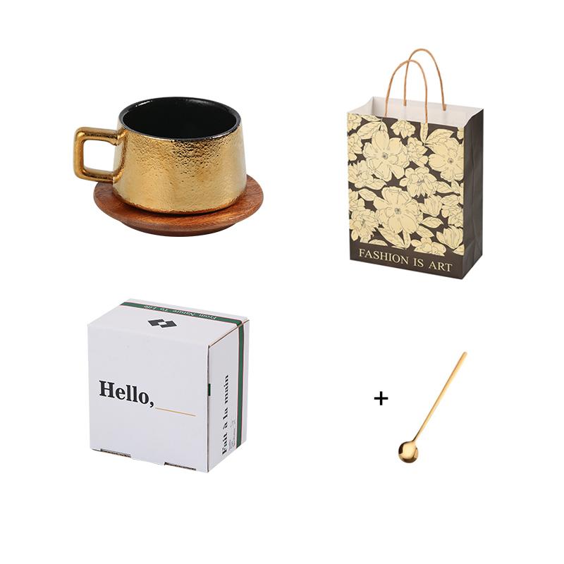 European vintage ceramic coffee cup gift box with high-grade exquisite cup and saucer set household Japanese mugs small cups