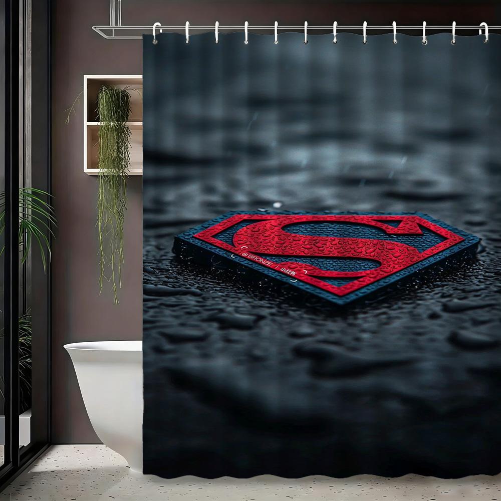 Водонепроницаемая шторка для душа с мужским персонажем DC Universe - Декор для ванной комнаты для фанатов супергероев