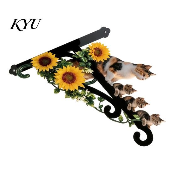 Garden Decoration Gifts Wall Mounted Planter Hanger Hook, Animal Iron Hanging Plant Bracket, Unique Lawn Art Outdoor Heavy Duty Holders for Patio Yard
