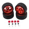 Metal Wheel Hub Upgrade Kit with RC Wheels And Tires, Stylish 12mm Hex Adapter for