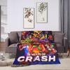 Плед Crash Bandicoot Супер Мягкий Удобный Плюшевый Постельное Белье Пледы Для Спальни Декоративный Фланелевый Покрывало Покрывало На Кровать