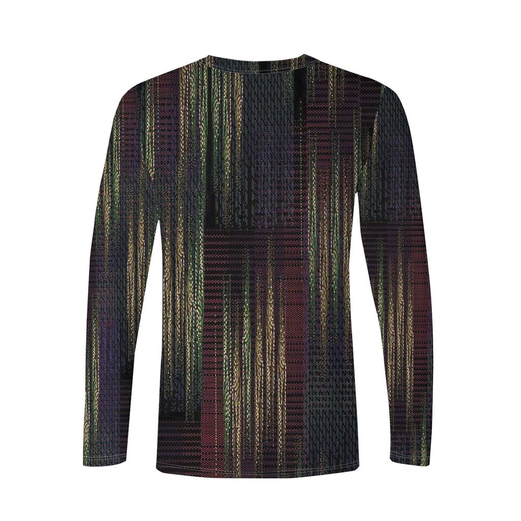 Муж. Футболка Круглый вырез Одежда Одежда На открытом воздухе Длинный рукав С принтом Модельер Винтаж