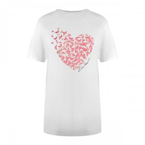 Love Moschino Womens/Ladies Butterfly & Heart Cotton T-Shirt