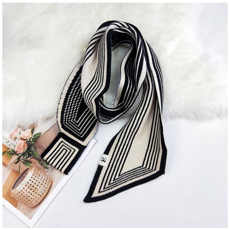 Леопардовый вязаный шерстяной шарф, женский осенне-зимний модный шарф, теплый шарф