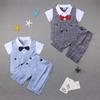 Летний комплект formal wear с коротким рукавом для мальчика - Новый двухкомпонентный наряд для малыша 2026