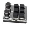 USB Mini 6 Key Keypad with 2 Knob Red Switch Programmable Custom Mini Macro One Handed One Handed Keypad Keypad for Game