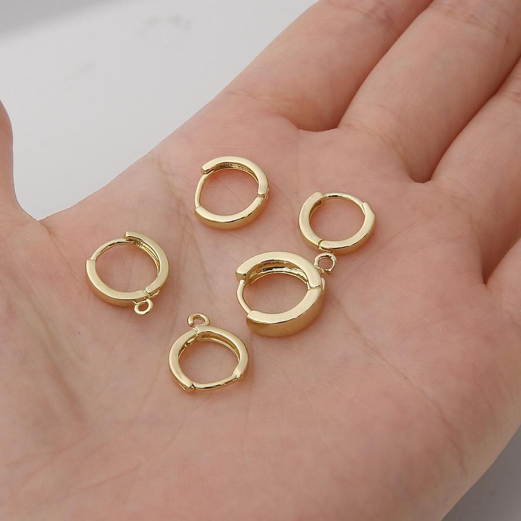 1 пара латунных сережек-крючков размером 12/13/14 мм для женщин и девочек, серьги с застежкой