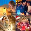Touching Control Bedside Table Lamp USB Rechargeable 3 Level Dimmable Warm White & RGB Color Changing Night Light  for
