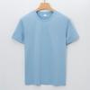 Mercerized Cotton T-shirt Men's Short-sleeved Round Neck Solid Color Pure Cotton Velvet Cotton Men's T-shirt