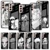 Cute Jujutsu Kaisen Gojo Satoru Anime Glass Case For Samsung Galaxy S22 S20 FE S21 Plus Phone Cover S10 5G S9 Note 20 10 Shell