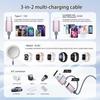 MaxRenard Кабель 3-в-2 USB C для зарядки Apple Watch, Зарядный шнур для iPhone 17-12 с разъемами USB C/A/L, Портативное зарядное устройство для iPhone и iWatch, Мульти