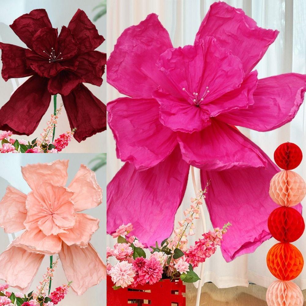 Large-scale Oversized Paper Kite Flower 3D Wrinkled Paper Flower Large Scale Event